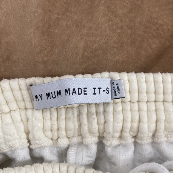 2/$30 Cream Quilted Textured Sweatpants - My Mum Made It - Picture 8 of 9